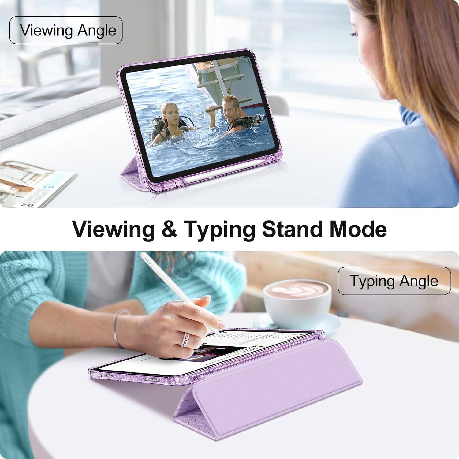 Viewing Angle

Viewing & Typing Stand Mode

Typing Angle