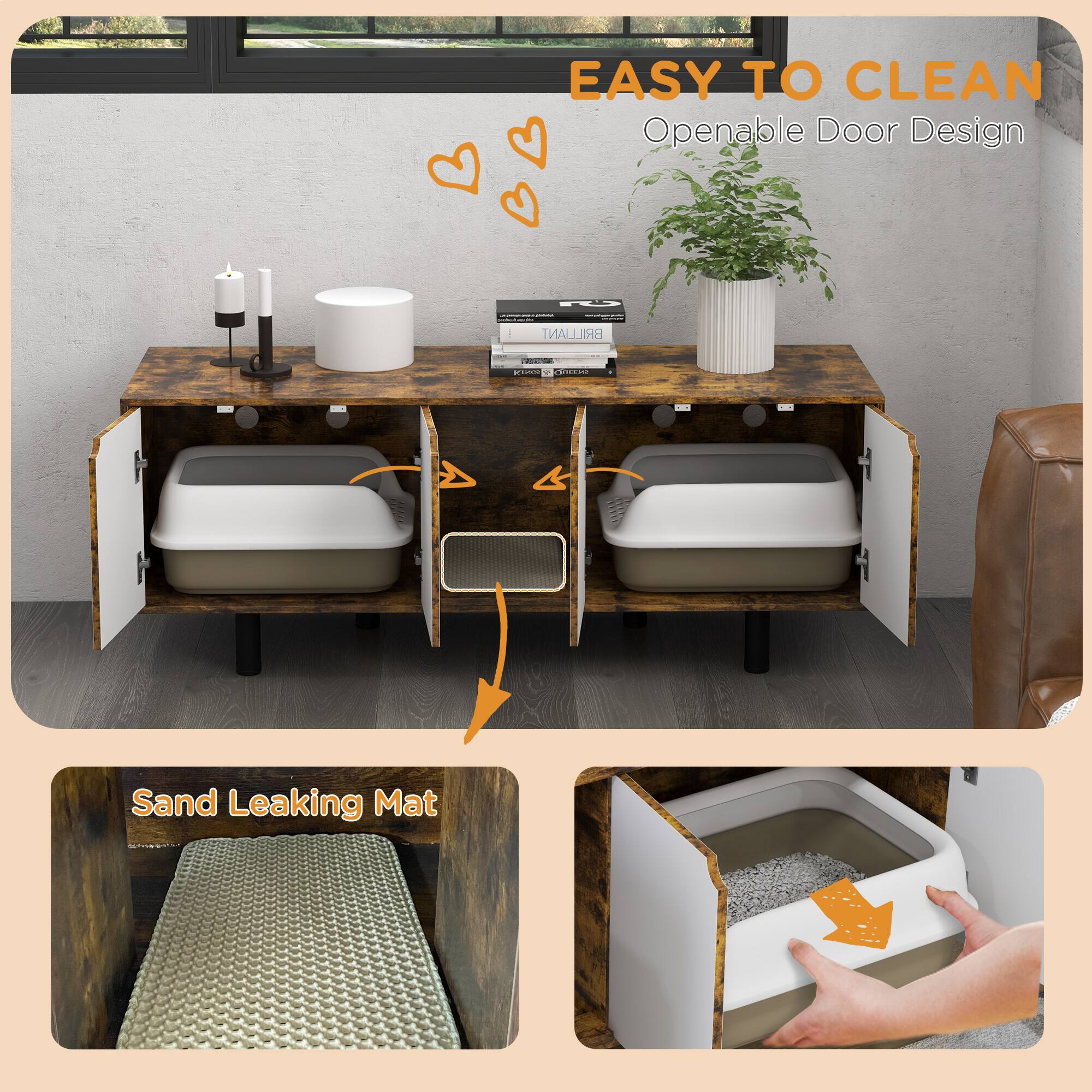 EASY TO CLEAN  
Openable Door Design  

Sand Leaking Mat