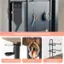 The text on the image can be grouped as follows:

1. Pegboard to Hang Small Items
2. Foldable Cup Holder
3. Iron Hooks *2
4. Removable Display Stand