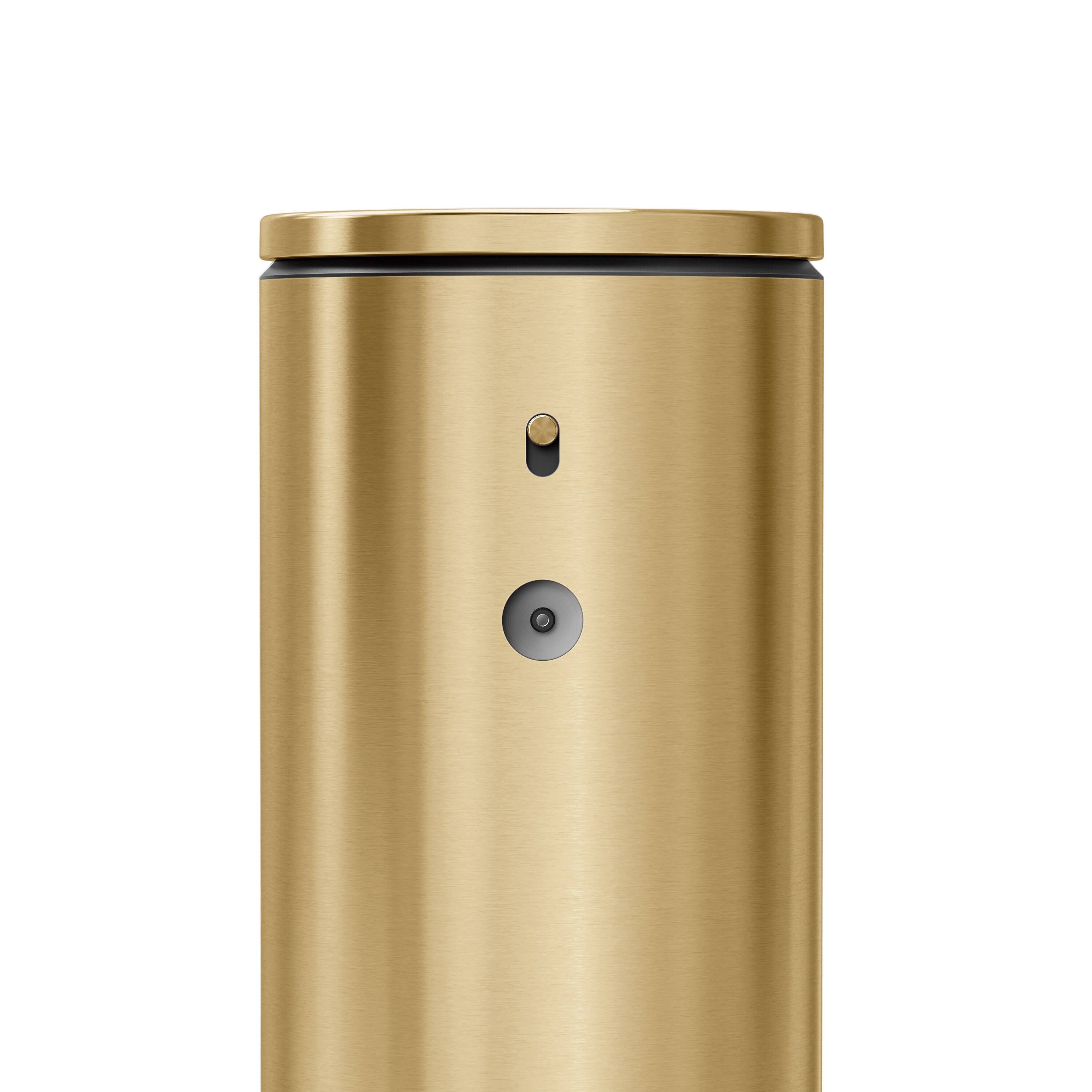 Alt View 4. simplehuman - 9 oz. rechargeable liquid sensor pump, high-grade brass stainless steel - Brass.