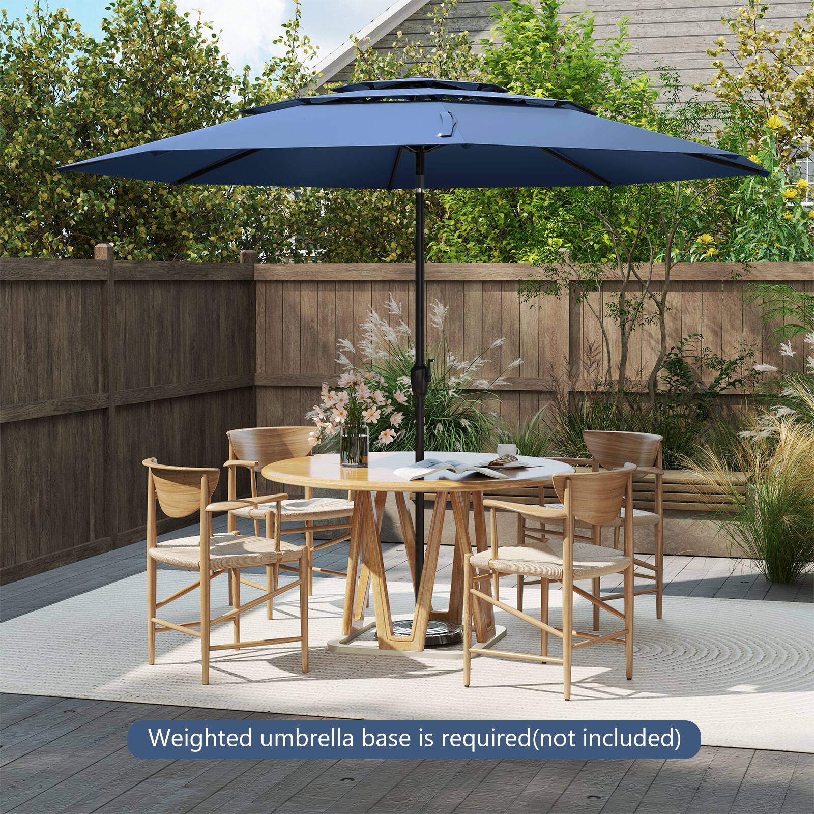 Weighted umbrella base is required (not included)