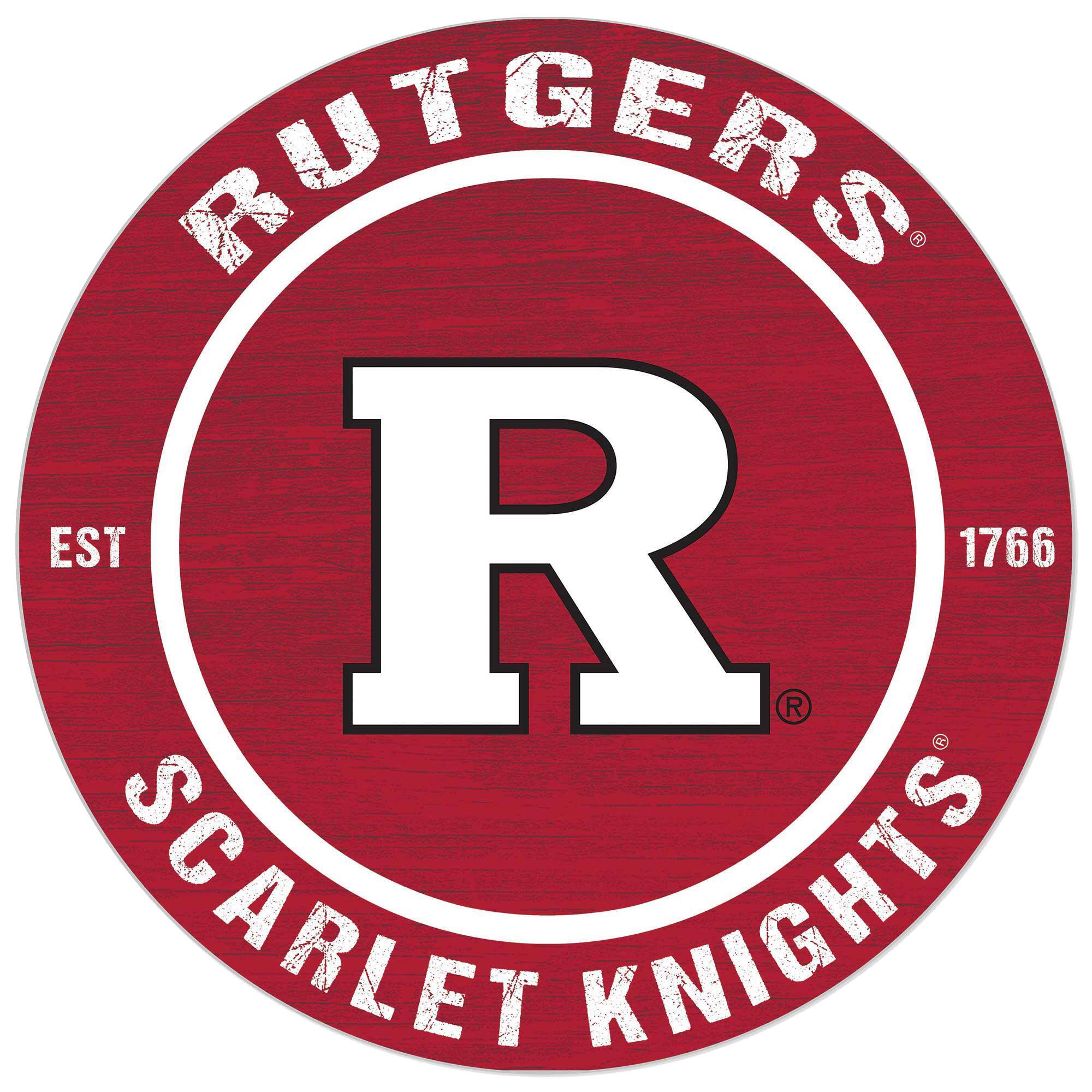Rutgers Scarlet Knights 20'' x 20'' Indoor/Outdoor Circle Sign