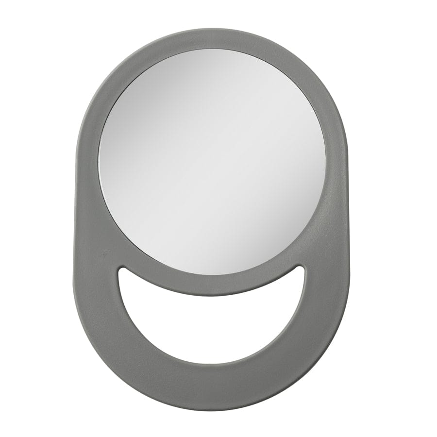 Zadro - Hand Mirror with Handle - Lightweight and Compact for Perfect Grooming - Made In USA - Gray