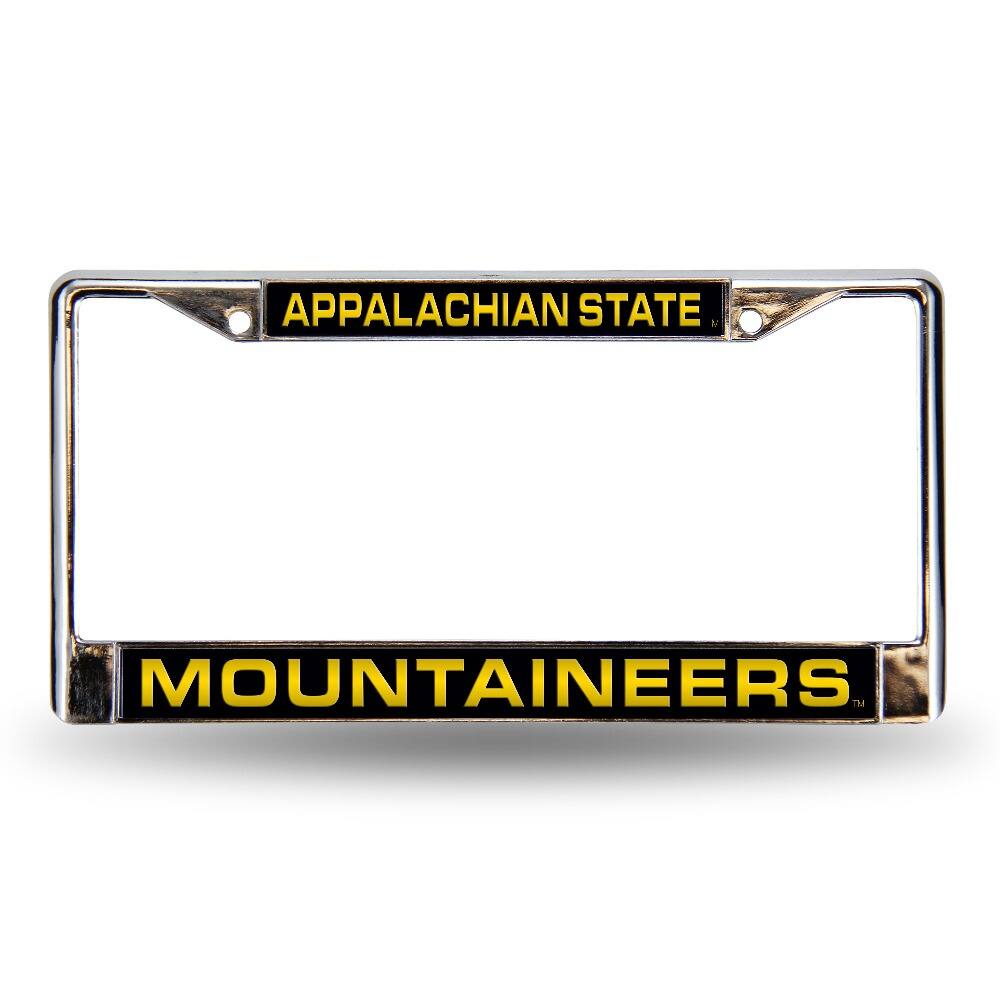 Appalachian State Mountaineers Chrome Metal Laser Cut License Plate Frame