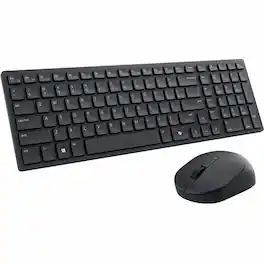 Dell - KM555 Keyboard & Mouse - USB Type A Plunger Wireless Bluetooth/RF 5.1 2.40 GHz Keyboard - English (US) - Black