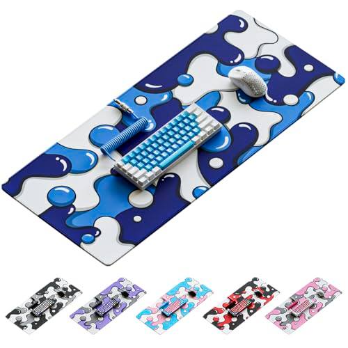 Earthley Blooms - Kraken Gaming Mouse Pad Large Blue Xxl For - Desk Mat Thick Artisan Mousepad Drip - Ice