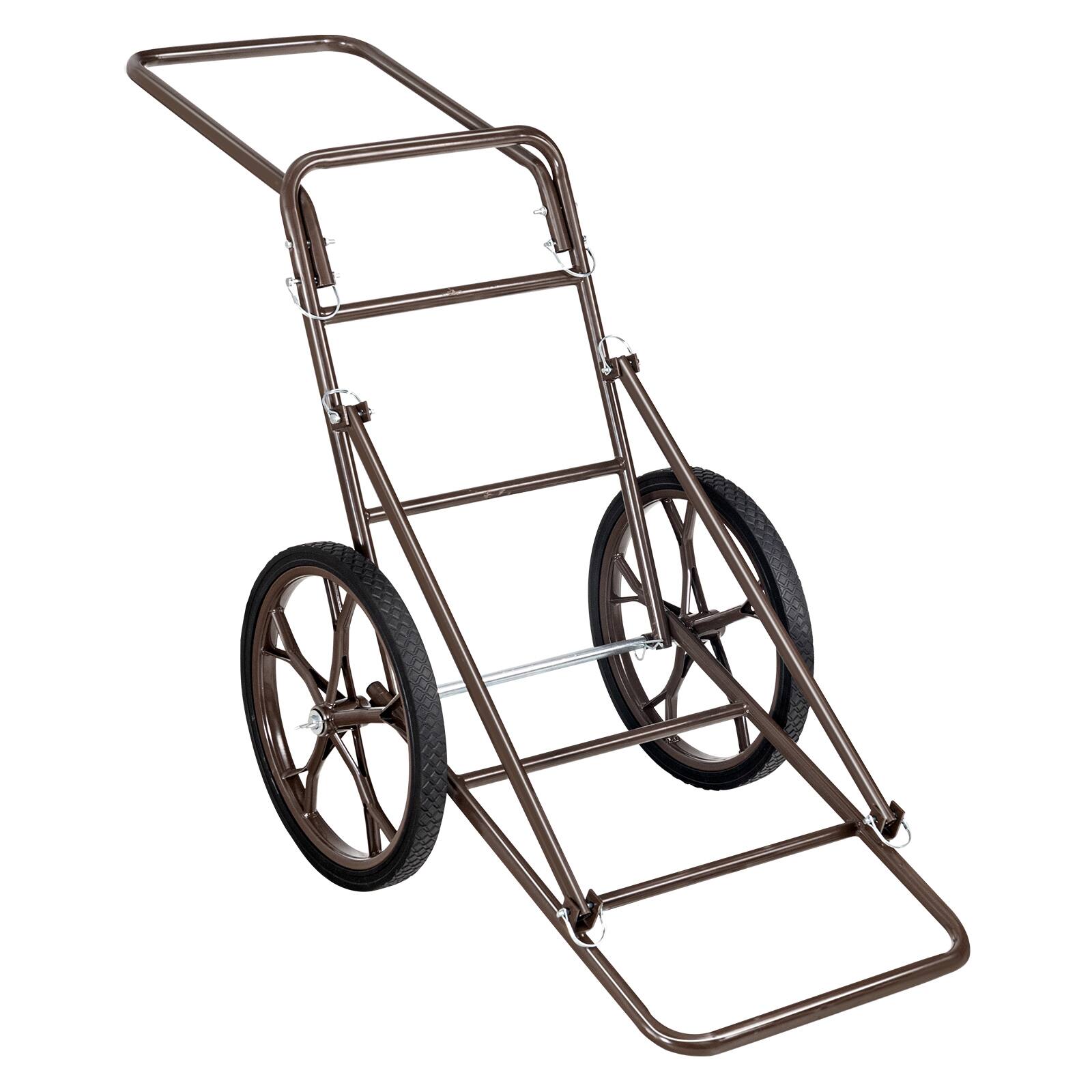 Alt View 5. VEVOR - Deer Cart, 500 LBS Capacity Folding Game Cart, Deer Cart Game Hauler with 17" Big Rubber Wheel & Ergonomic Handle - Brown;Black.