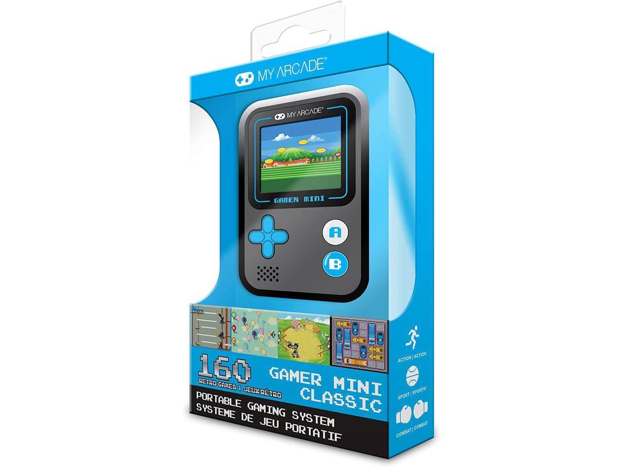 MY ARCADE  
MY ARCADE GAMER MINI  
160 RETRO GAMES  
PORTABLE GAMING SYSTEM  
PORTABLE GAME SYSTEM  
CLASSIC  
ACTION  
SPORT  
COMBAT