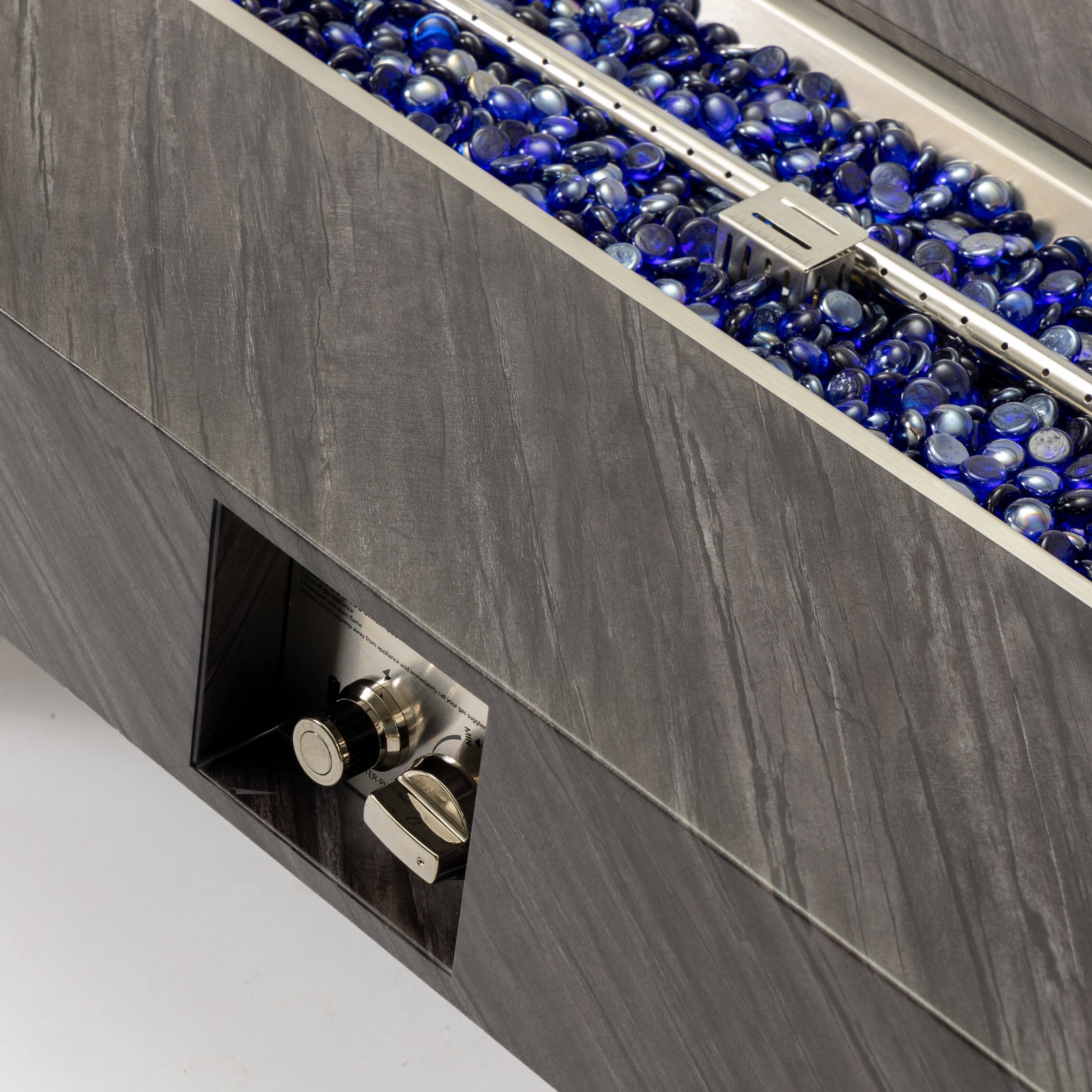 Alt View 9. PexFix - 54" Propane Fire Pit Table, 50,000 BTU Outdoor Heater with Stone Finish & Waterproof Cover for Patio Deck - Grey.