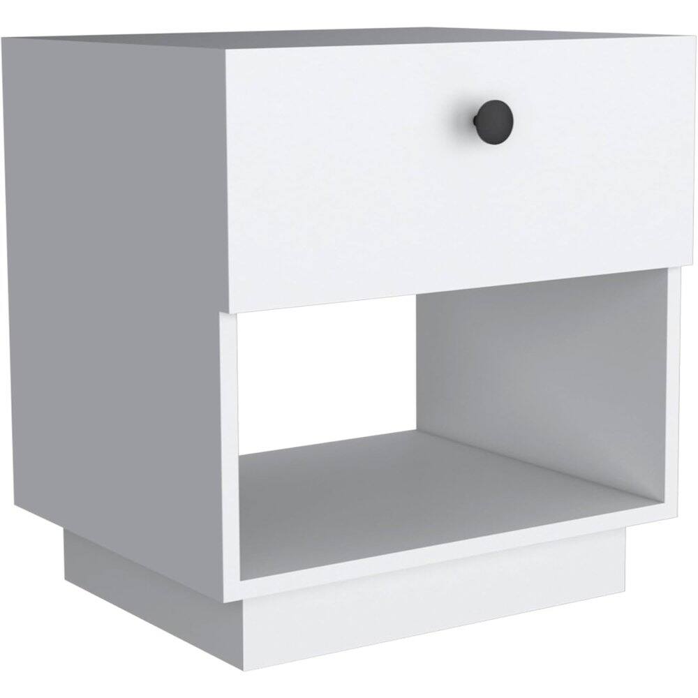 Front. TuHome - Paris Nightstand White MDF - White.