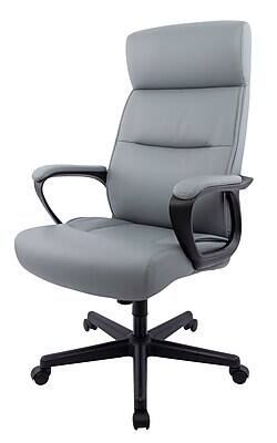 Alt View 2. Staples - Staples® Rutherford Ergonomic Faux Leather Swivel Executive Chair, Gray (58677V) - Gray.