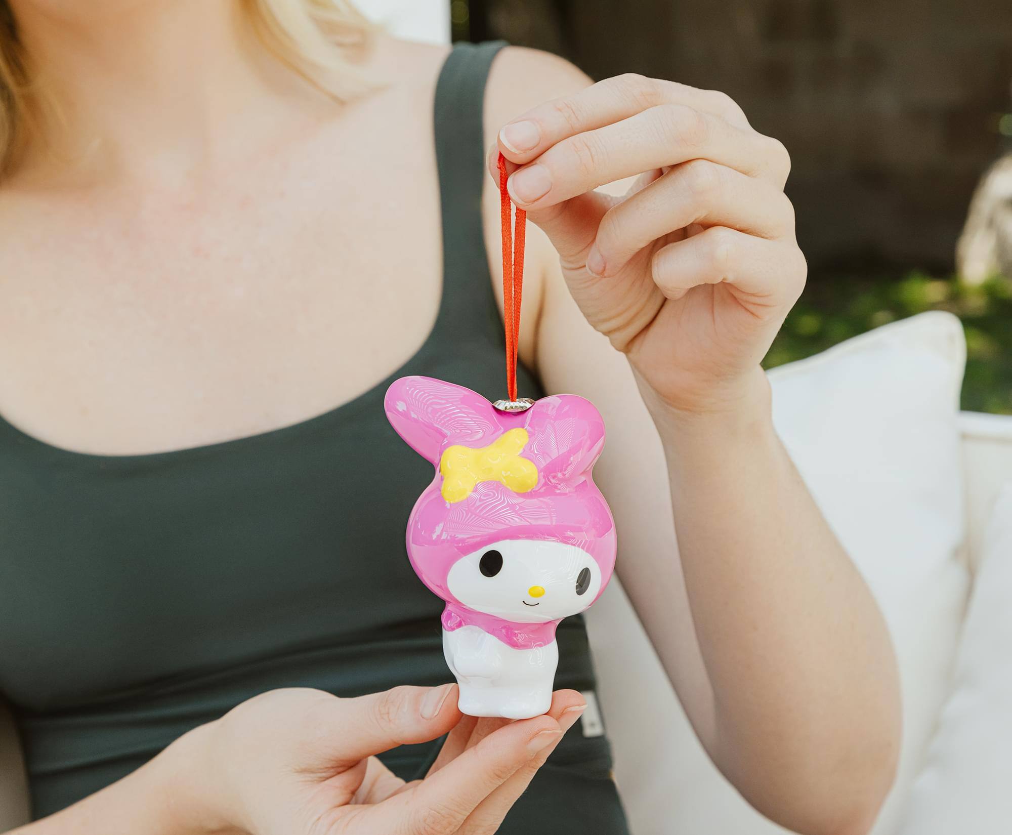 Alt View 2. Surreal Entertainment - Sanrio My Melody 4-Inch Shatterproof Decoupage Ornament - Pink.