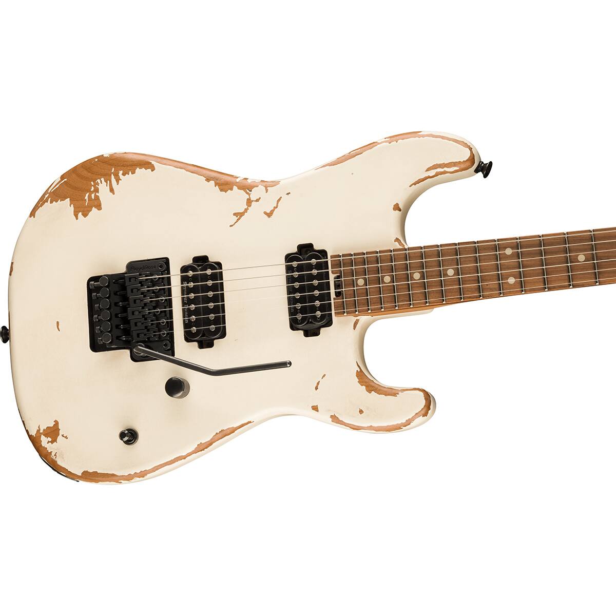 Alt View 3. Charvel - Charvel Pro-Mod Relic San Dimas Style 1 HH FR PF Electric Guitar, Pau Ferro Fingerboard, Weathered White.