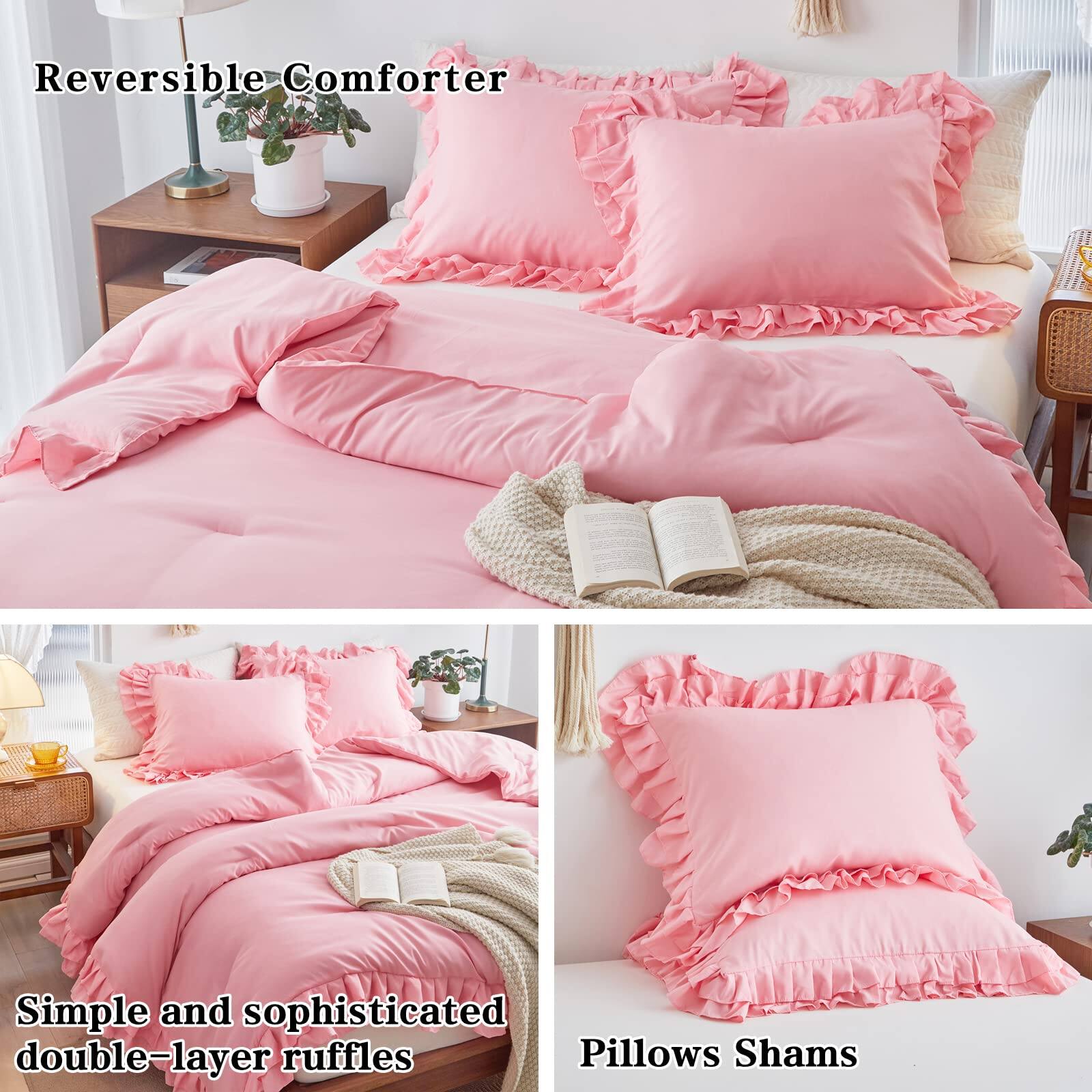 Reversible Comforter

Simple and sophisticated double-layer ruffles

Pillows Shams