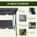 The text in the image can be grouped and corrected as follows:
- **Stable Standing**
- **Solid Steel Frame**
- **Strong Spring Hanging Hook**
- **Steady A-shaped Structure**
- **Non-Slip Foot Pad**