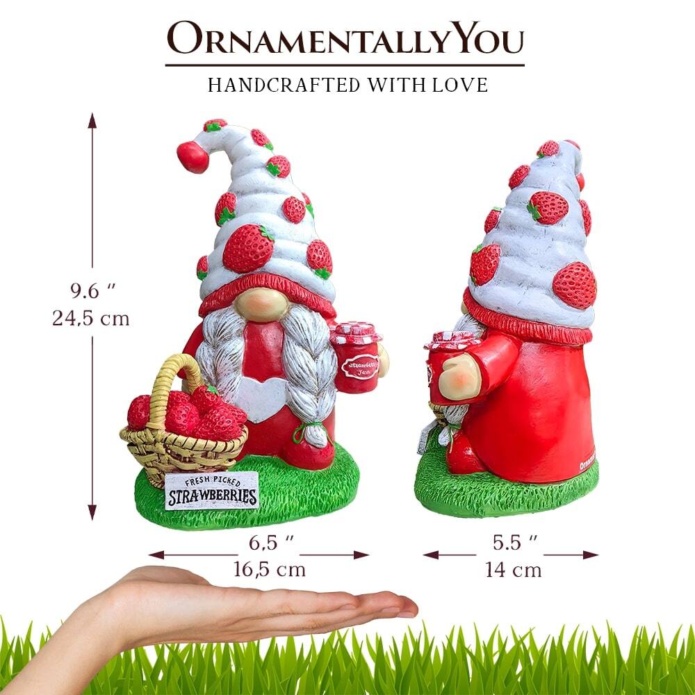 ORNAMENTALLY YOU  
HANDCRAFTED WITH LOVE  

9.6" 24.5 cm  
6.5" 16.5 cm  
5.5" 14 cm  

FRESH PICKED STRAWBERRIES
