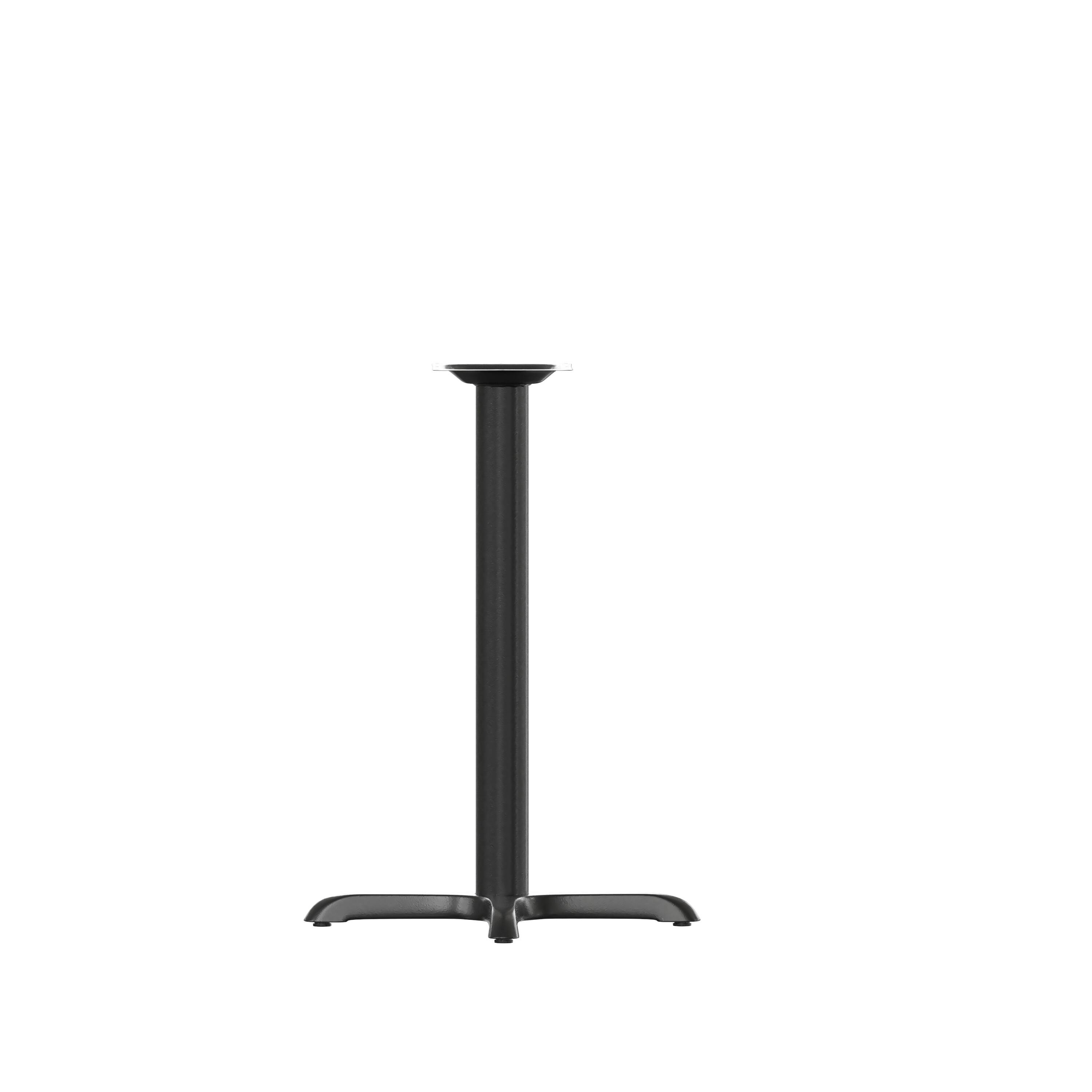 Alt View 7. Emma + Oliver - 22'' x 22'' Restaurant Table X-Base with 3'' Dia. Table Height Column - Black.