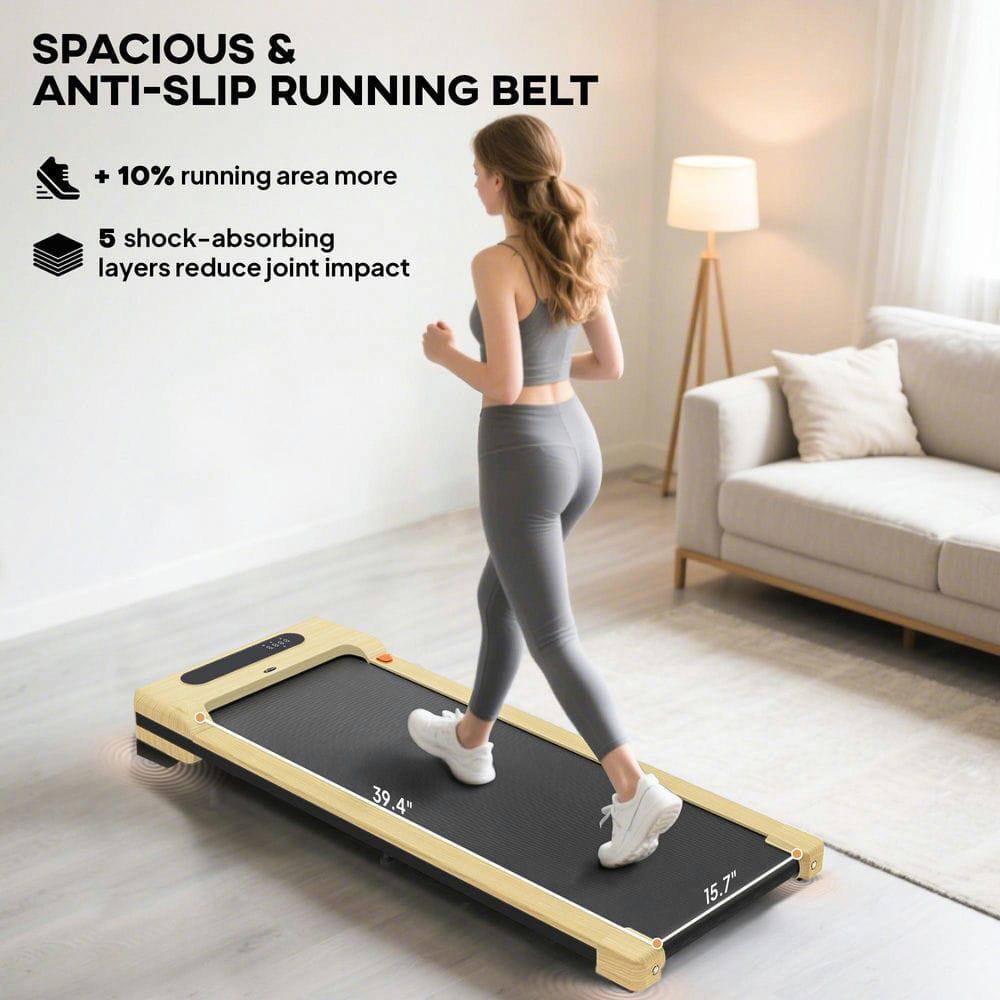 SPACIOUS & ANTI-SLIP RUNNING BELT

- +10% running area more
- 5 shock-absorbing layers reduce joint impact

39.4" x 15.7"