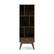 Left. Simpli Home - Draper Mid-Century Modern Solid Hardwood 6-Shelf 1-Drawer Bookcase - Medium Auburn Brown.