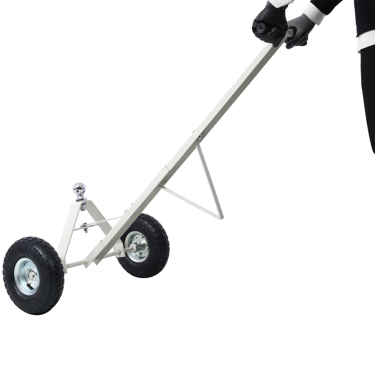 Alt View 1. Ropilly - Ropilly Trailer Dolly with Pneumatic Tires, Steel Trailer Mover with 600 lb Tongue Weight Capacity, Gray - Gray.