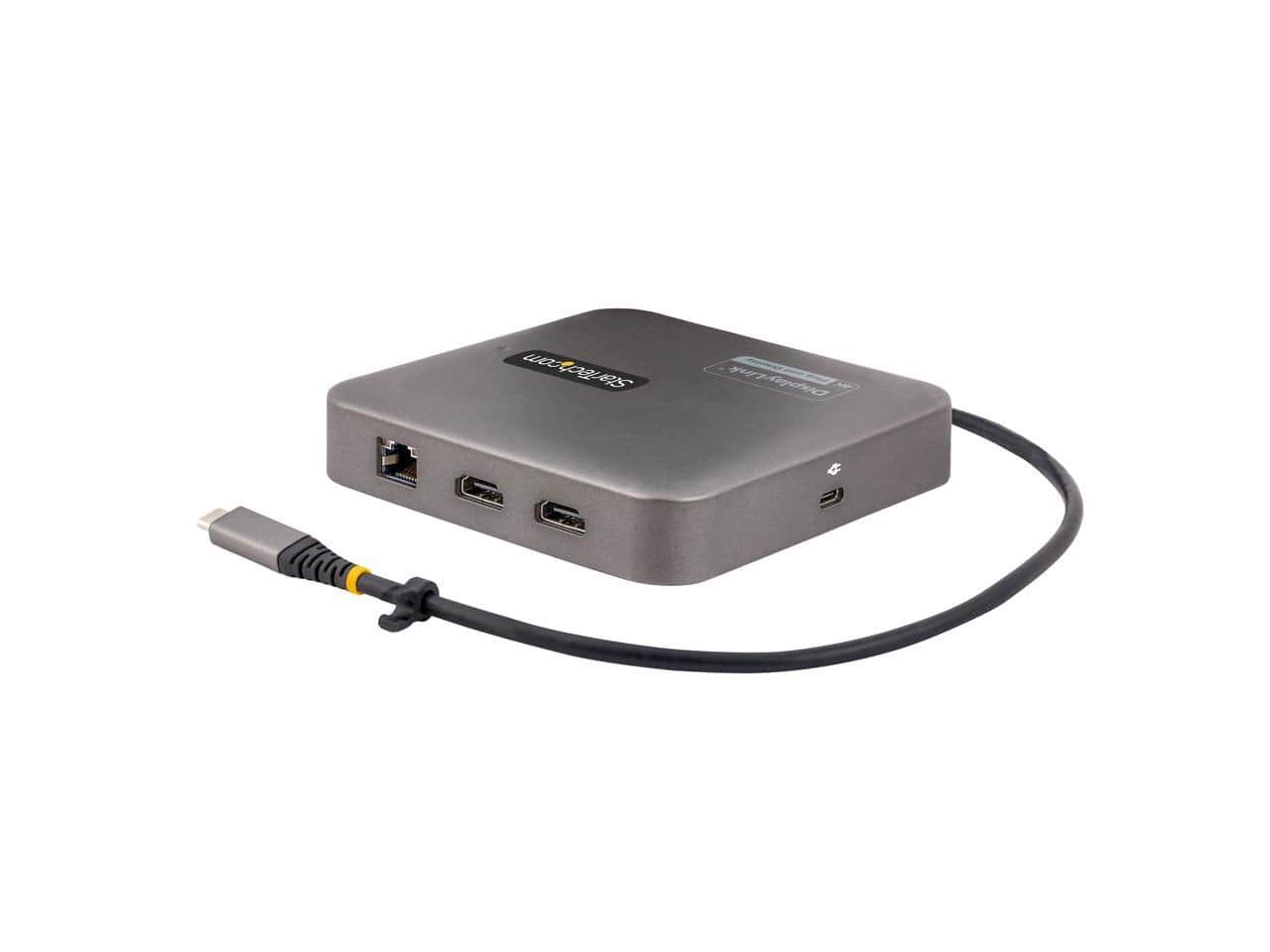 StarTech.com - USB C Multiport Adapter, Dual 4K HDMI, 2x 10Gbps USB, 100W PD, GbE, SD, 22" Cable