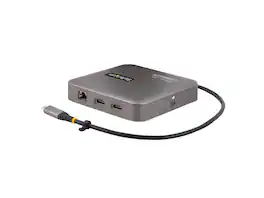 StarTech.com - USB C Multiport Adapter, Dual 4K HDMI, 2x 10Gbps USB, 100W PD, GbE, SD, 22" Cable