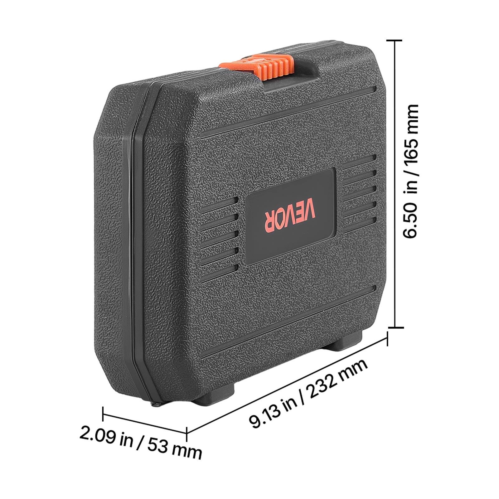 VEVOR

6.50 in / 165 mm  
2.09 in / 53 mm  
9.13 in / 232 mm