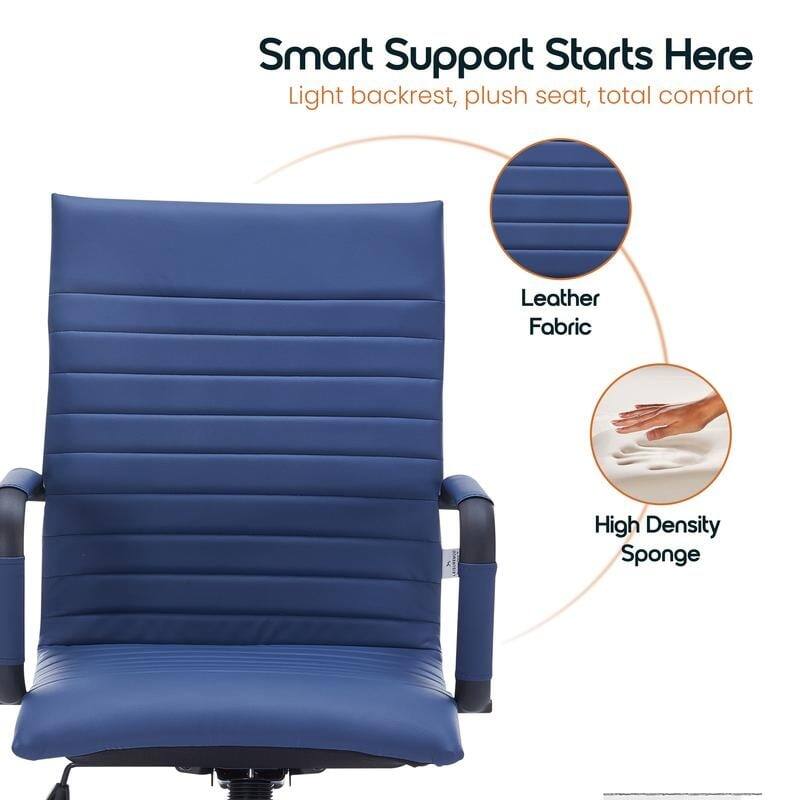 Smart Support Starts Here  
Light backrest, plush seat, total comfort  

- Leather Fabric  
- High Density Sponge