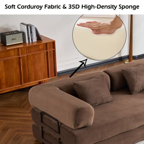 Soft Corduroy Fabric & 35D High-Density Sponge