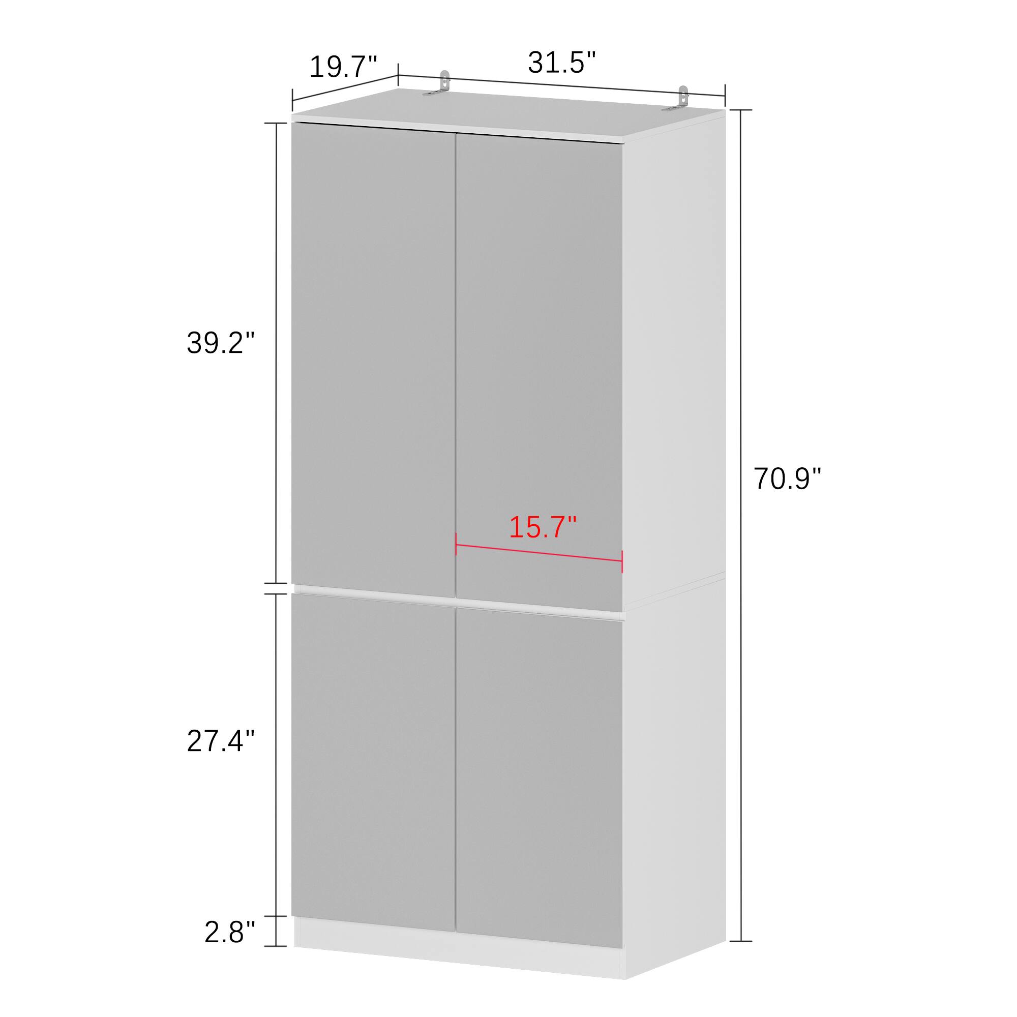 19.7", 31.5", 39.2", 70.9", 15.7", 27.4", 2.8"