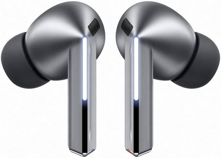 Angle. Samsung - Samsung Galaxy Buds3 Pro Wireless Earbud Headphones  - Silver (International Version) - Silver.