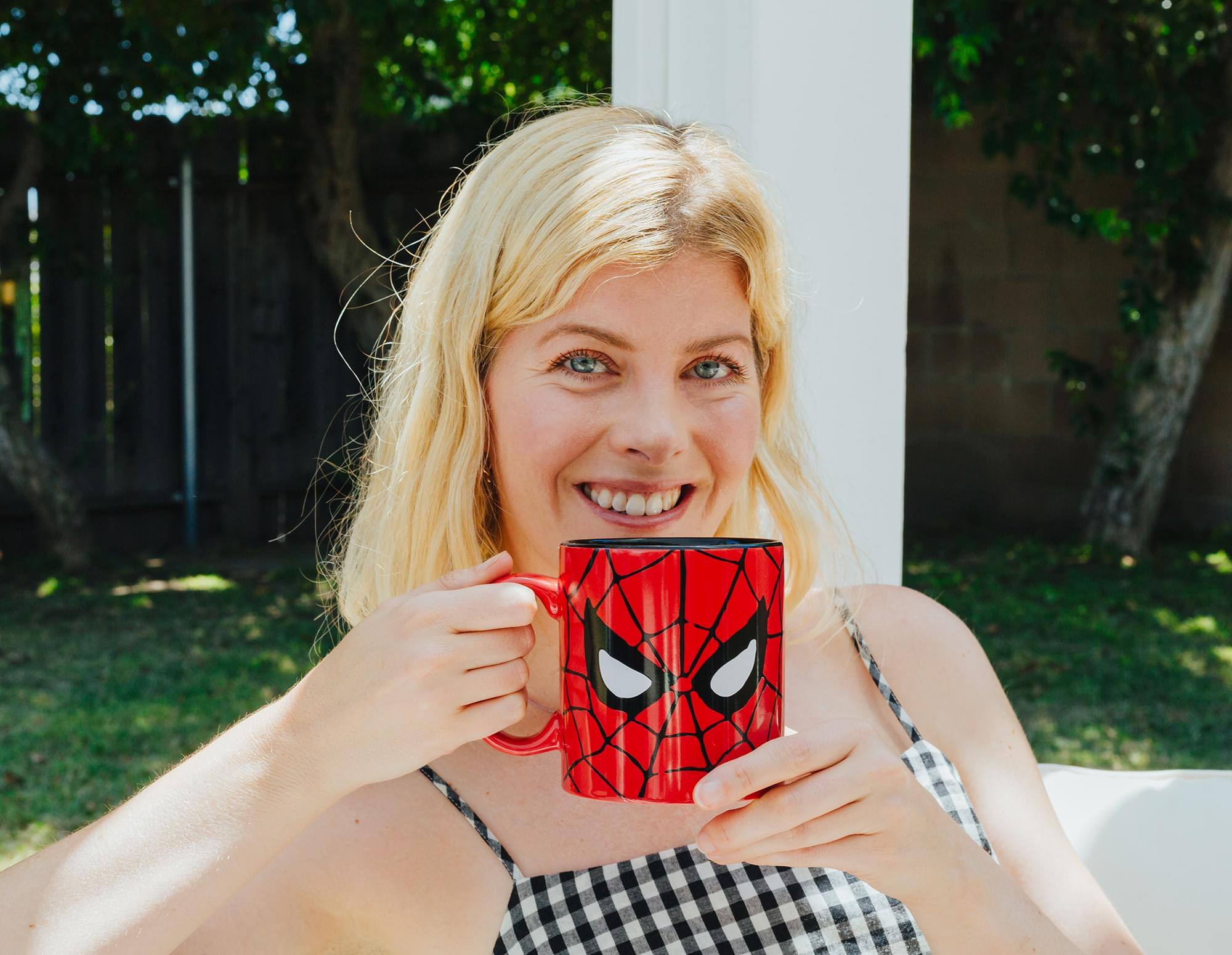 Alt View 4. Marvel - Marvel Comics Spider-Man Face Ceramic Mug | Holds 20 Ounces - Red.