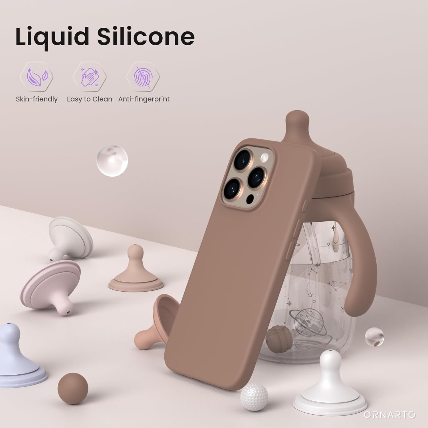 Liquid Silicone Skin-friendly Easy to Clean Anti-fingerprint ORNARTO