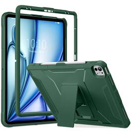 DTTO - Rugged Case for iPad Air 13" & iPad Pro 13" (M2/M3, 2024/2025) with Pencil Holder and Built-in Kickstand - Midnight Green
