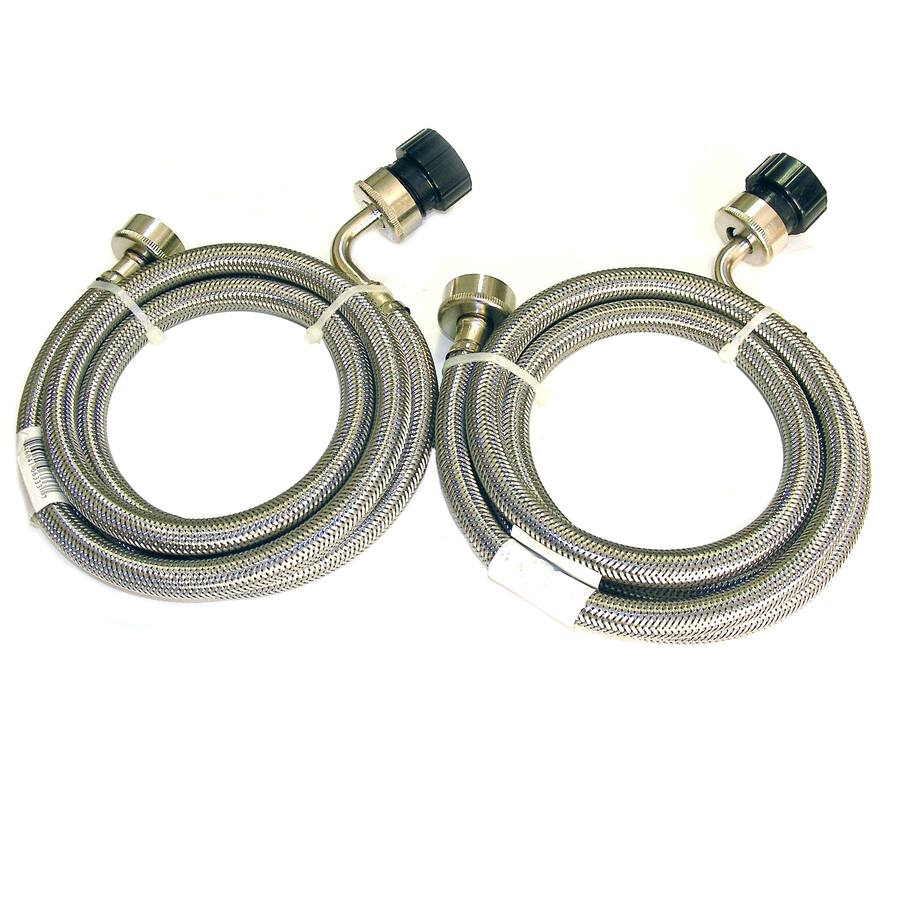 Top Wash Powder Equator 5 ft. Washing Machine Fill Hoses (Pair) Stainless Steel - Best Buy