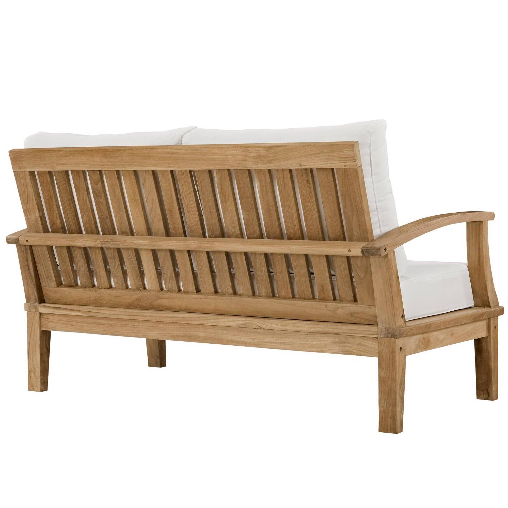 Alt View 5. Modway - Marina 8 Piece Outdoor Patio Teak Set by Modway - Natural White.