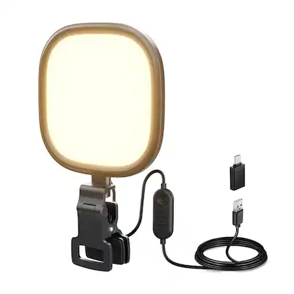 Front. Neewer - BASICS 5" 10W LED Streaming Light, Bi-Color Edge Lit, Clip-On, CRI95%, NL10.