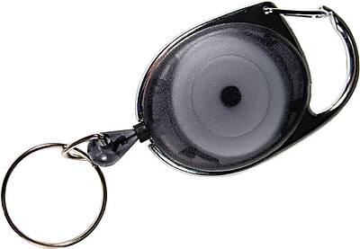 Front. Advantus - Lanyard Badge Reels, 6/Pack - Black.