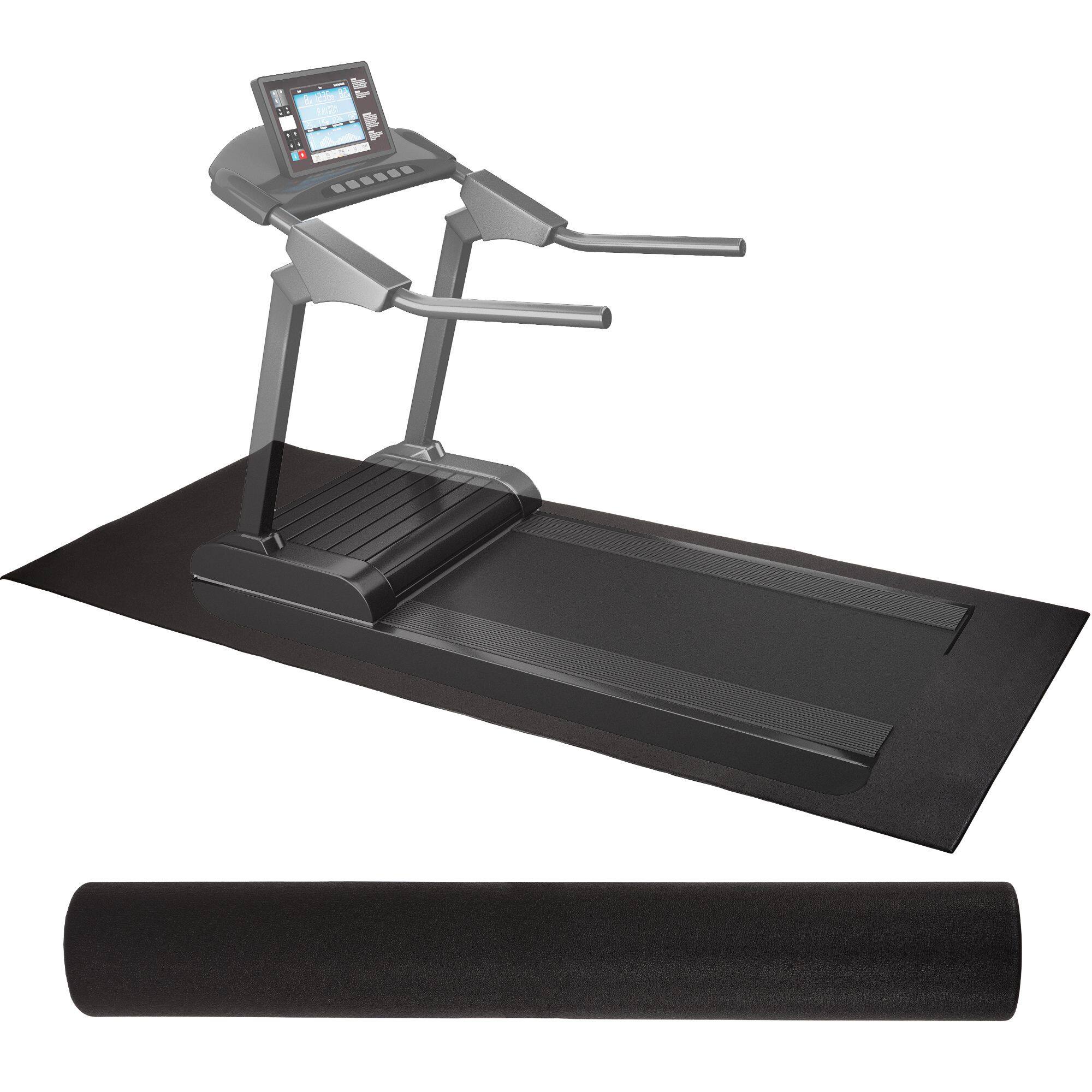 Front. Elevon - Elevon 2.5' x 5' High Density Gym Fitness Equipment Mat, Floor Protection, Black - Black.