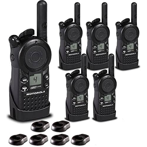 6 x Motorola CLS1410 UHF 1 W 4-Channel 2-Way Radio (CLS1410) - 6 Pack Bundle - Black