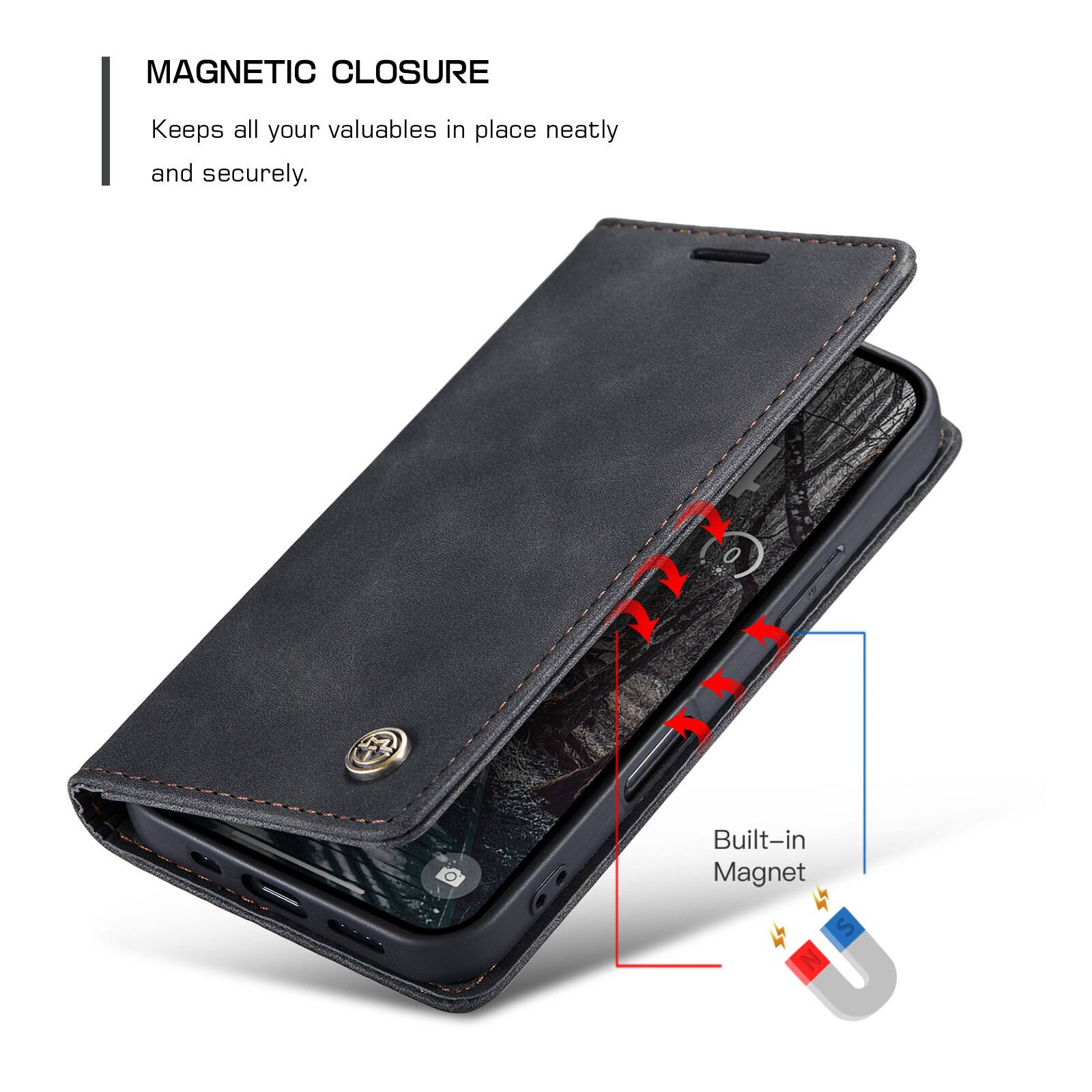 MAGNETIC CLOSURE  
Keeps all your valuables in place neatly and securely.  
Built-in Magnet
