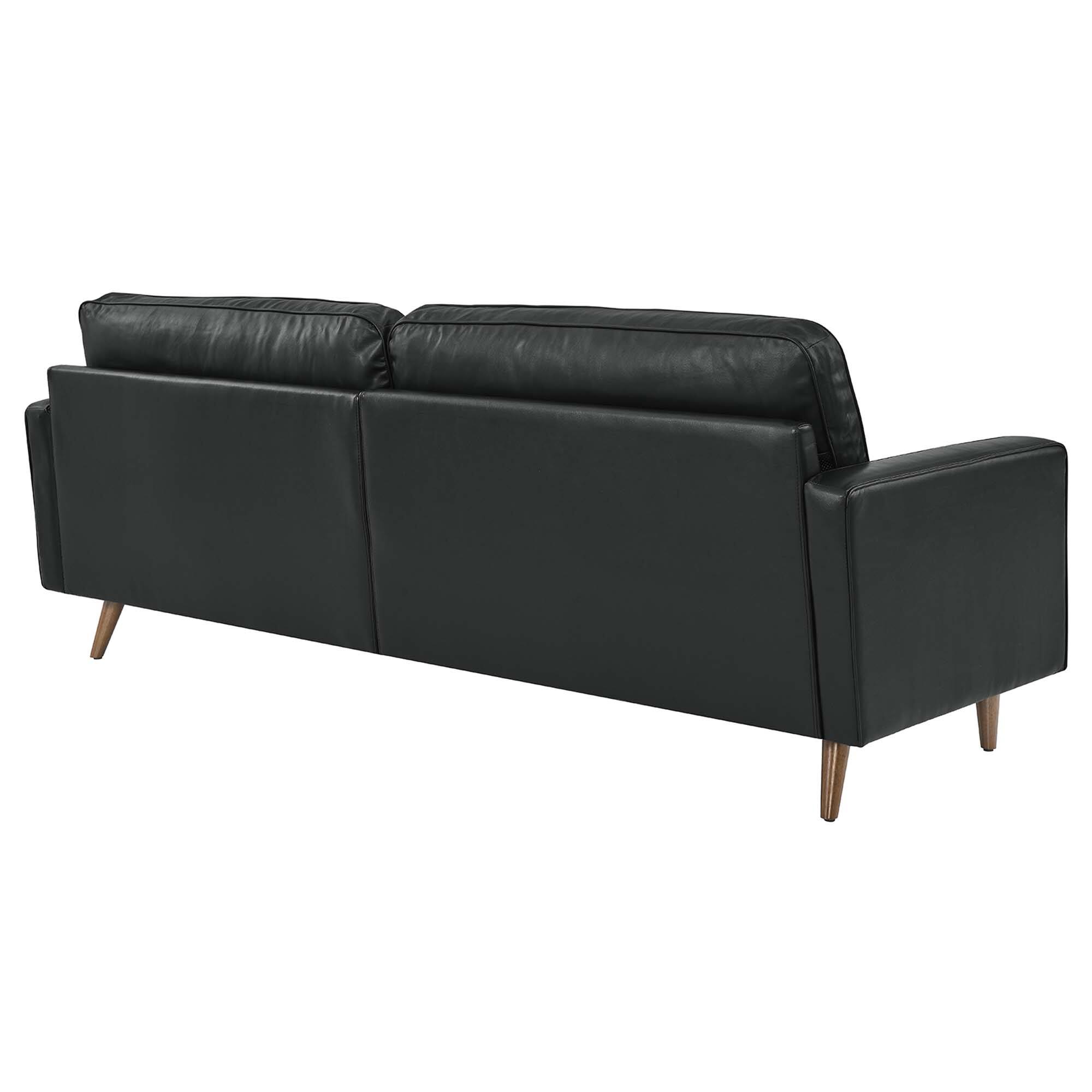 Alt View 2. Modway - Valour 88" Leather Sofa by Modway - Black.