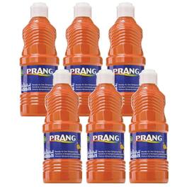 Prang - Washable Tempera Paint Orange 16 oz Pack of 6