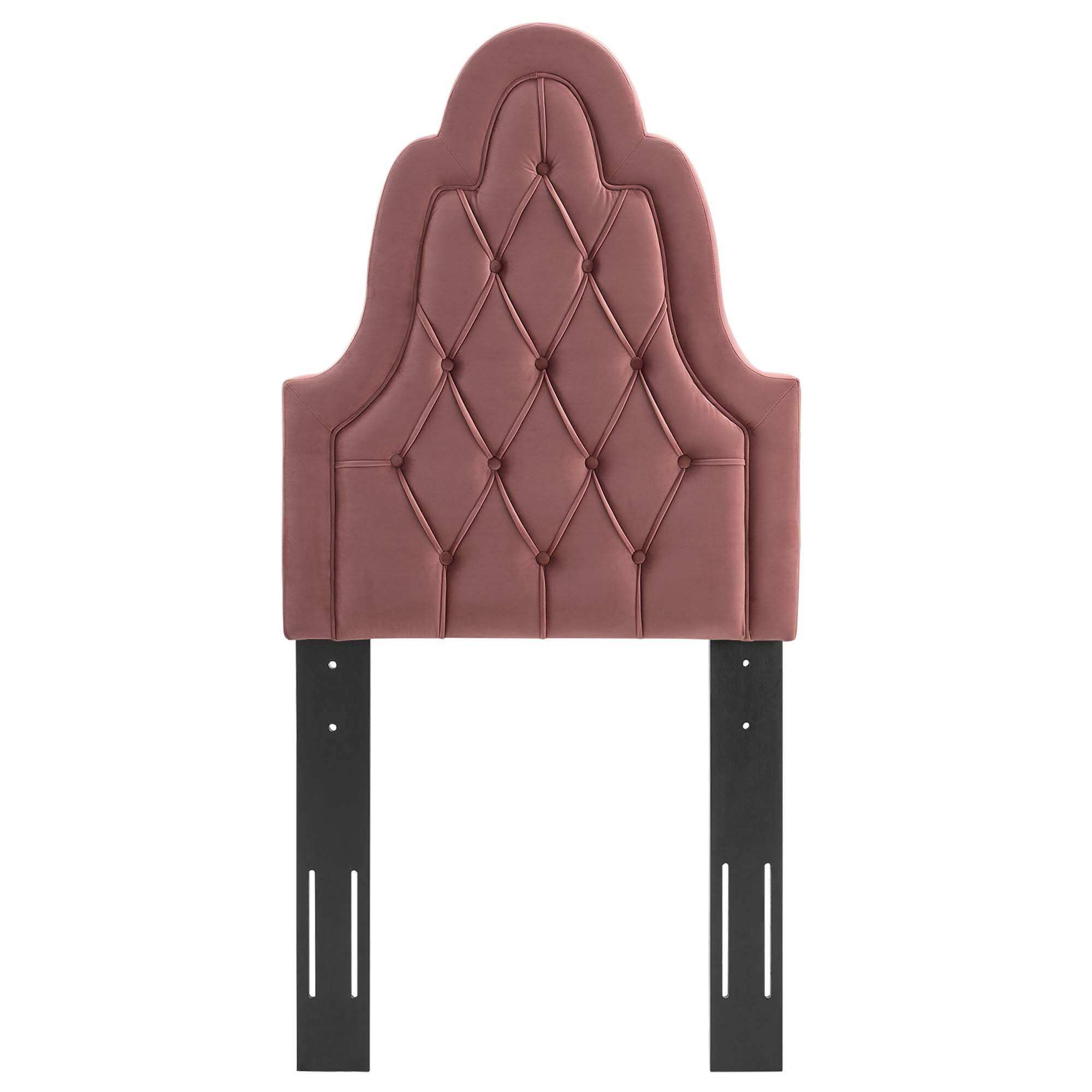 Alt View 1. Modway - Augustine Tufted Performance Velvet Twin Headboard by Modway - Dusty Rose.