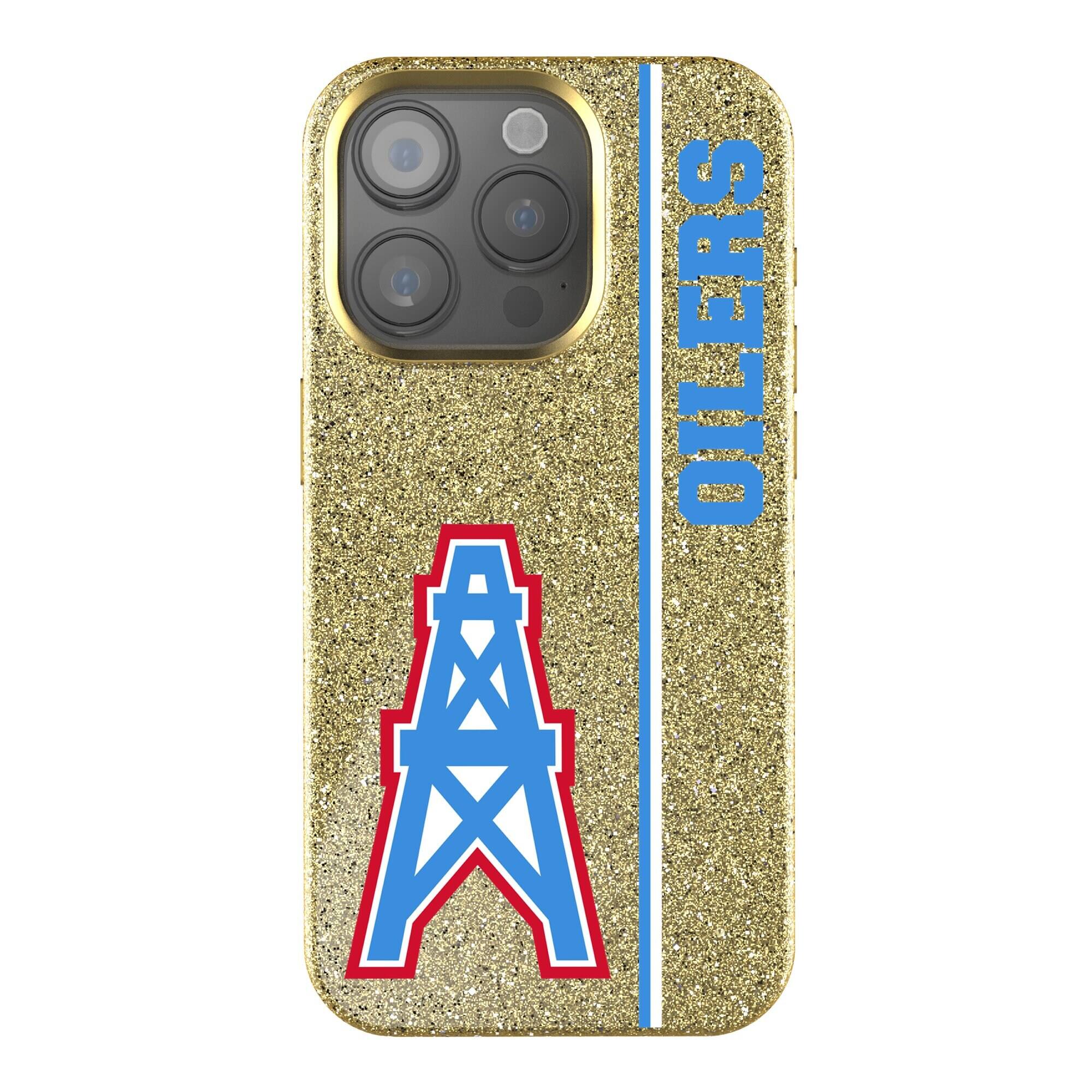 Front. Keyscaper - Gold Houston Oilers iPhone Bling Case - 15 - Gold.