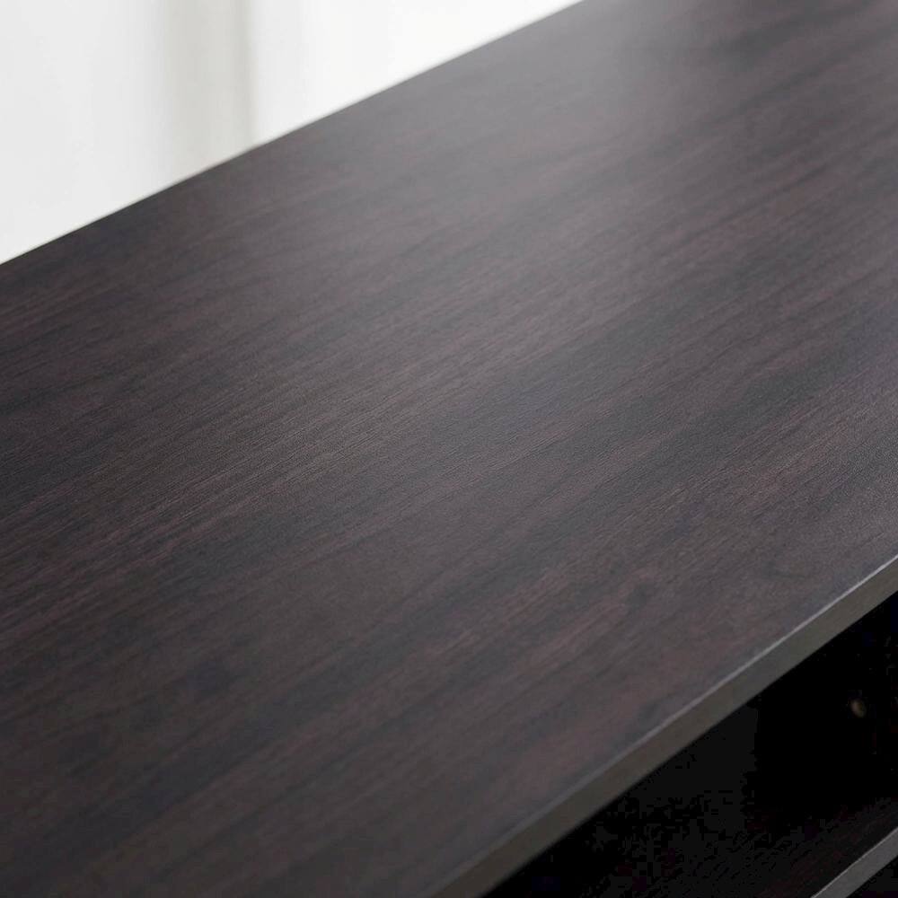 Alt View 4. FurniFact - Dark Walnut Wood TV Stand with Spacious Storage and Sleek Design - Brown.