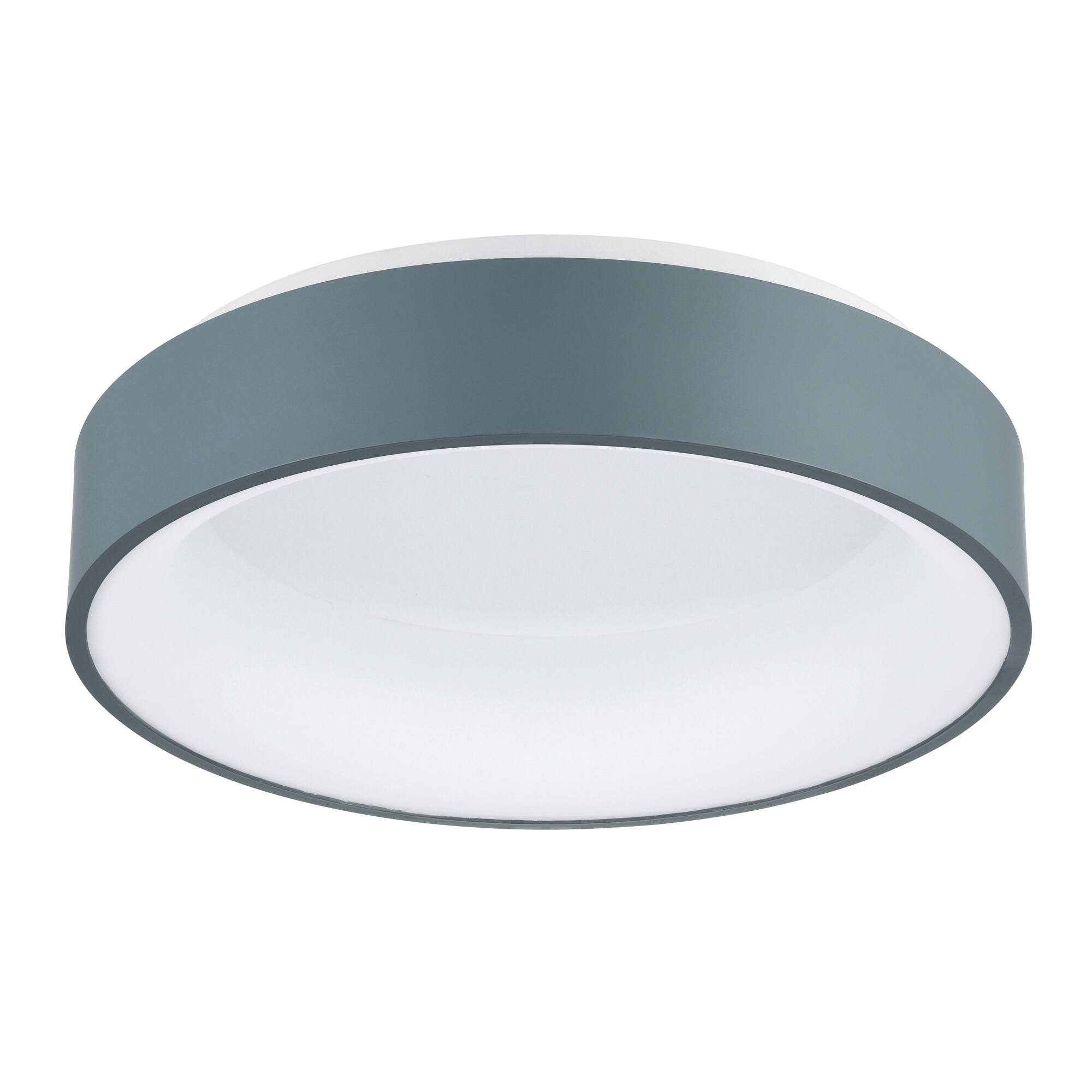 Alt View 1. CWI Lighting - Arenal LED Drum Shade Flush Mount With Gray & White Finish - Gray.