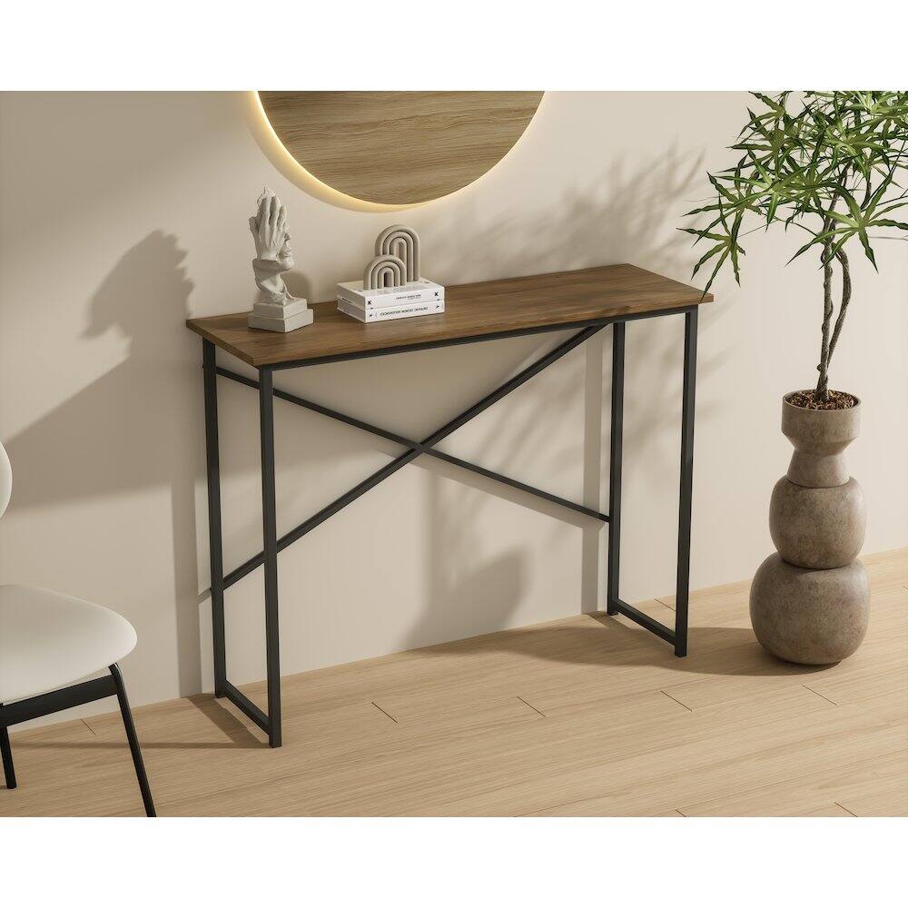 Alt View 2. Elegant Decor - 43 inch Console Table in Natural Driftwood - Natural Driftwood.
