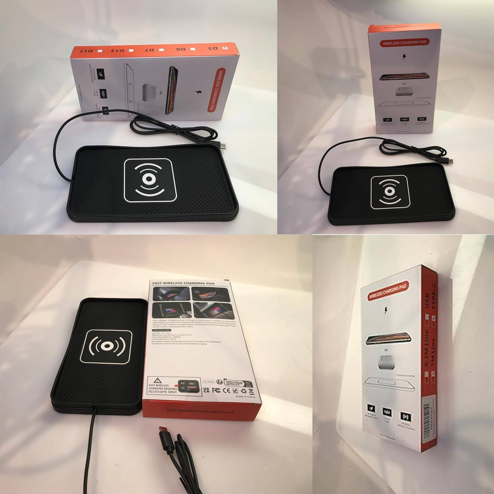 Sure, here is the corrected and grouped text from the image:

---

**Top Left:**
- 10
- 20
- 30
- 40
- 50

**Top Right:**
- WIRELESS CHARGING PAD
- FAST WIRELESS CHARGING PAD
- 0.3M LINE
- 1M LINE

**Bottom Left:**
- FAST WIRELESS CHARGING PAD
- PASSIVE CHARGING REQUIRE
- FCC
- CE
- Model: 000000000000000000000000000000000000000000000000000000000000000000000000000000000000000000000000000000000000000000000000000000000000000000000