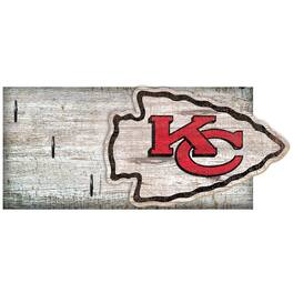 Fan Creations - Kansas City Chiefs 6" x 12" Mounted Key Holder - Multicolor